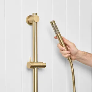 Straight Hand Shower + Adjustable Rail Brushed Brass by Yabby by Yabby, a Shower Heads & Mixers for sale on Style Sourcebook