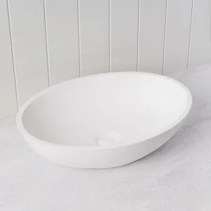 Above Counter Curved Oval Basin Matte White for Bathroom, Yabby Brand by Yabby, a Basins for sale on Style Sourcebook