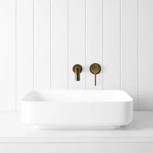 Above Counter Rectangle Basin Matte White by Yabby, Non-Porous Solid Surface, White Pop Down Waste, Bathroom Vanity by Yabby, a Basins for sale on Style Sourcebook