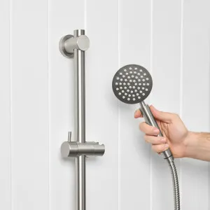 Round Hand Shower + Adjustable Rail Stainless Steel by Yabby by Yabby, a Shower Heads & Mixers for sale on Style Sourcebook