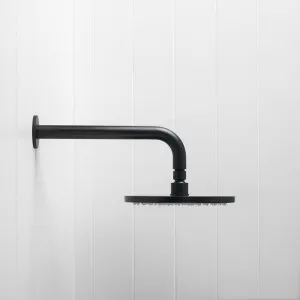 Wall Shower Arm and Head Matte Black 200mm by Yabby by Yabby, a Shower Heads & Mixers for sale on Style Sourcebook