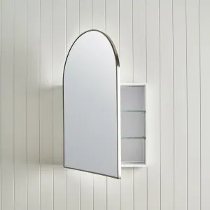 Arch Mirror Cabinet Warm Brushed Nickel by Yabby, Bathroom Storage with Mirror, 1 Door, Warm Brushed Nickel Finish by Yabby, a Bathroom Storage Cabinets for sale on Style Sourcebook