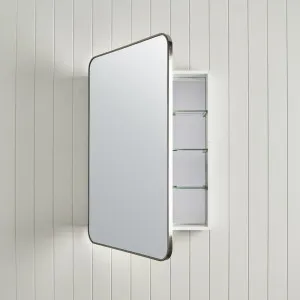 Rectangular Mirror Cabinet Warm Brushed Nickel by Yabby, Adjustable Shelves, Dual Mirror Doors, Bathroom Storage by Yabby, a Bathroom Storage Cabinets for sale on Style Sourcebook