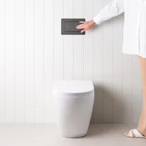 Curved In-Wall Toilet With Rectangle Matte Black Buttons for Yabby by Yabby, a Toilets & Bidets for sale on Style Sourcebook