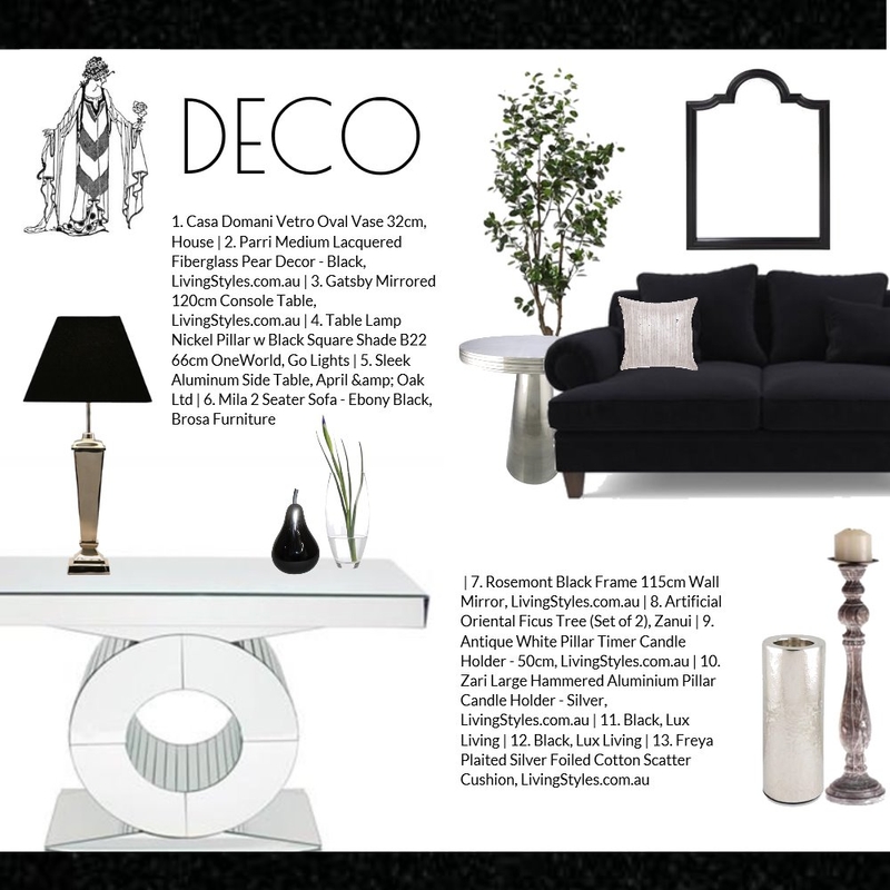 Art Deco Mood Board by Jo Taylor on Style Sourcebook