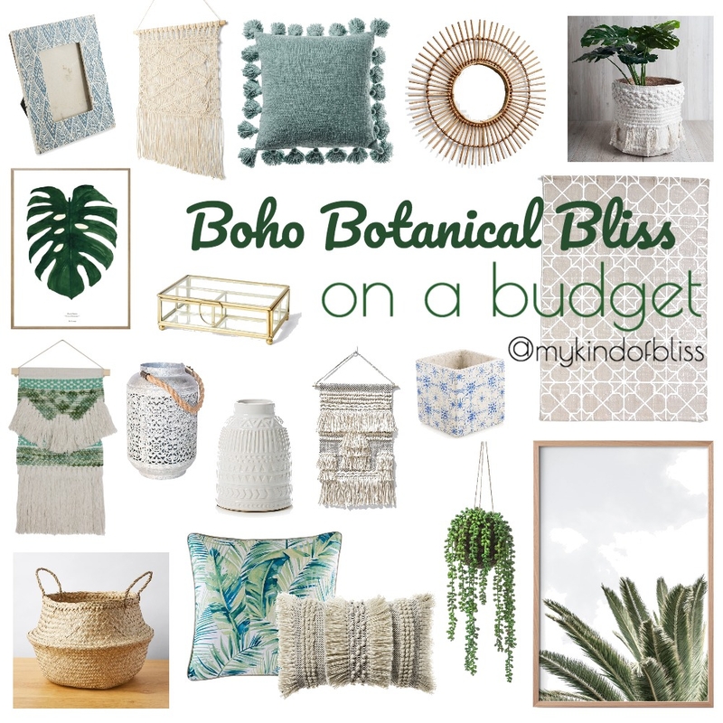 Botanical Boho on a Budget Mood Board by My Kind Of Bliss on Style Sourcebook