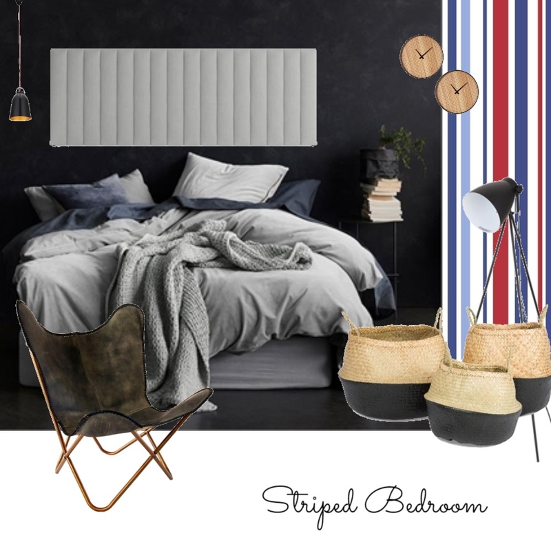 striped bedroom Mood Board by CourtneyDedekind on Style Sourcebook