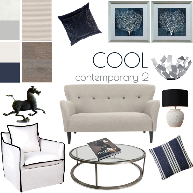 Cool contemporary 2 Mood Board by Whitehaven Interiors on Style Sourcebook