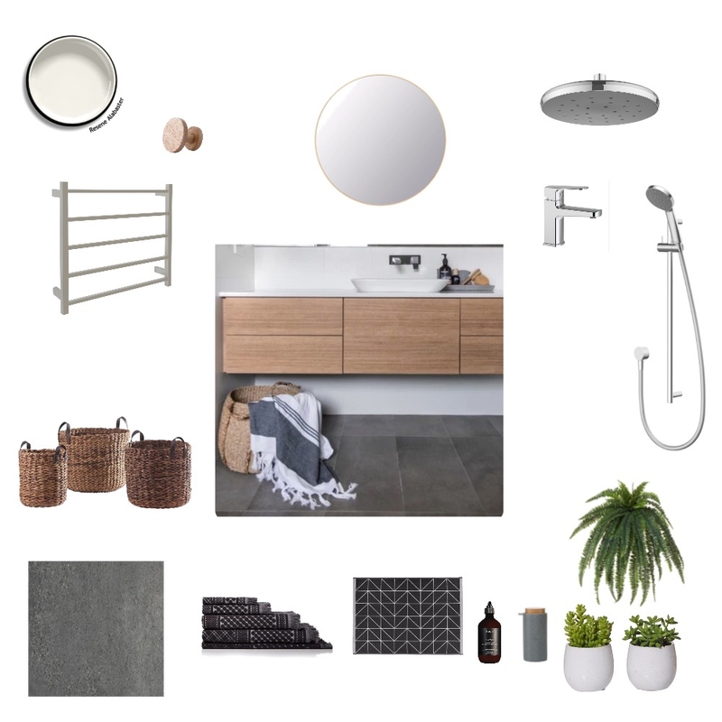 Black - Ensuite Mood Board by Jennysaggers on Style Sourcebook