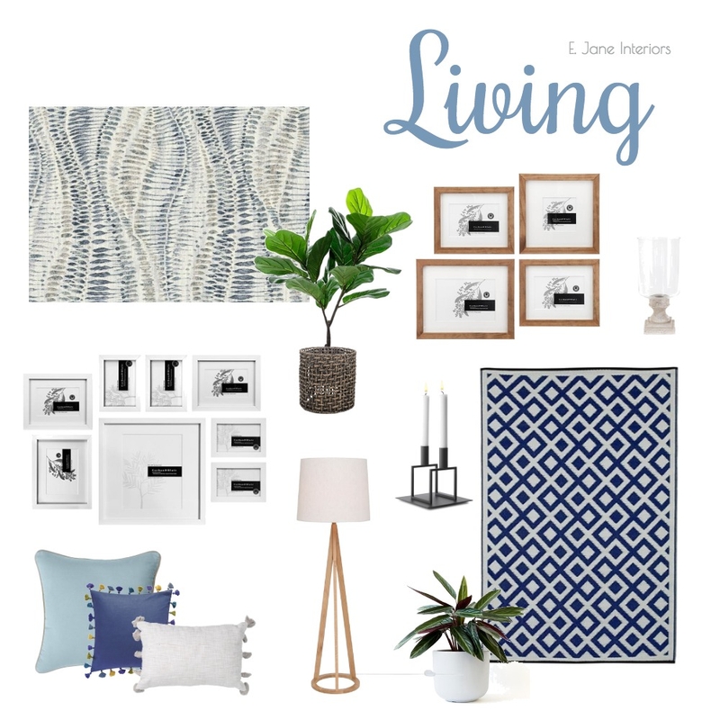 Living Room Interior Design Mood Board by e.janeinteriors