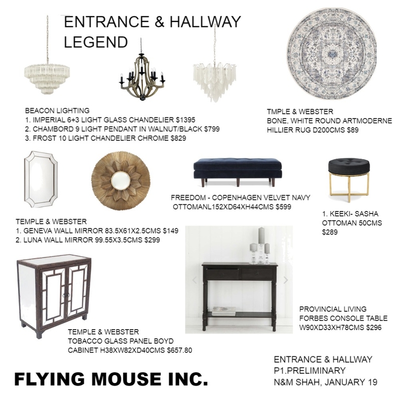 ENTRANCE/HALLWAY LEGEND Mood Board by Flyingmouse inc on Style Sourcebook