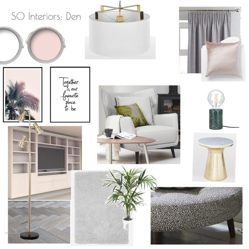 Module 9 Den Interior Design Mood Board by Steph Smith
