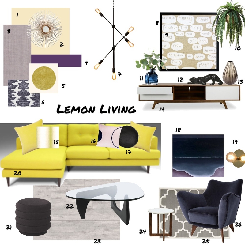 Assignment 9 - Living space Interior Design Mood Board by JoannaLee Assignment 9 - Living space Interior Design Mood Board by JoannaLee
