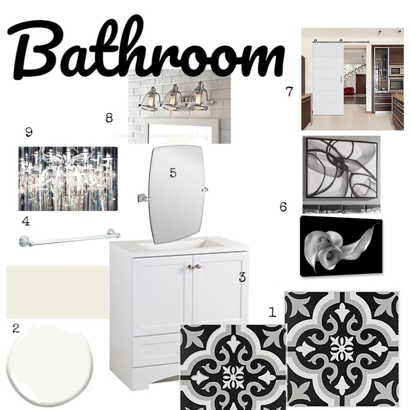 Bathroom Design Interior Design Mood Board by glendagodard
