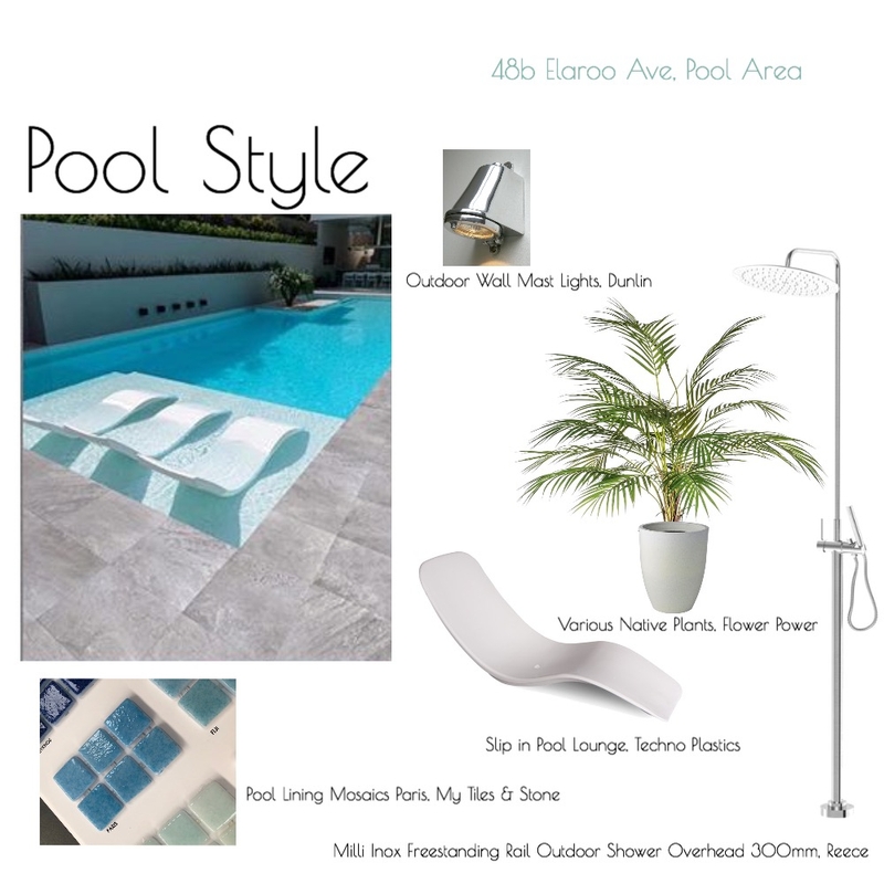 48b Elaroo Ave, Pool Area Mood Board by Design Divine Interiors on Style Sourcebook
