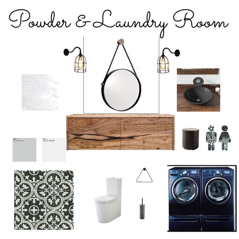 Powder &amp; Laundry Room Mood Board by JanaRaven on Style Sourcebook