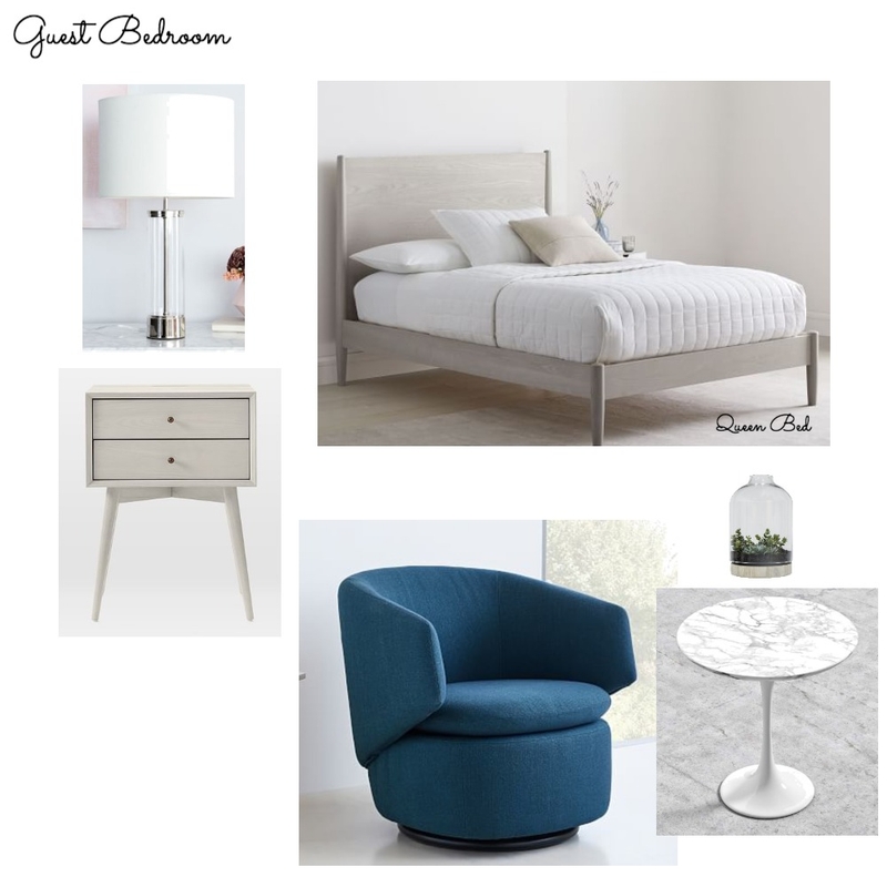 Guest Bedroom Interior Design Mood Board by Ashley Pinchev