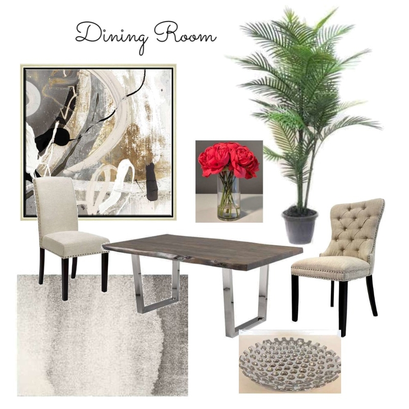 Dress This Space Dining Interior Design Mood Board by laurensweeneydesigns