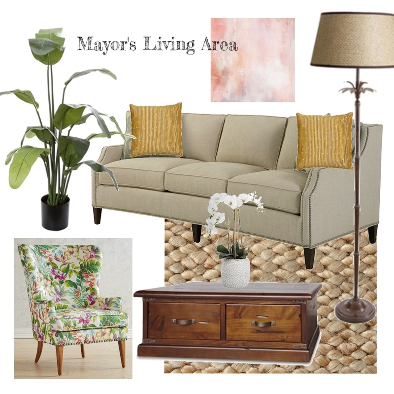 Mayor's Living Area Mood Board by Ann Margaret Coballes on Style Sourcebook