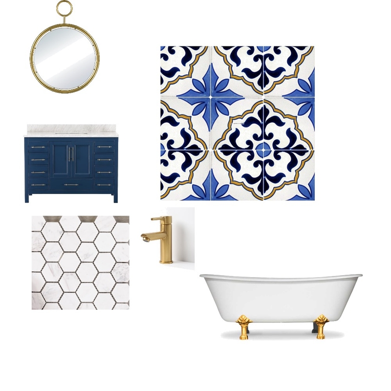 Blue Bathroom Mood Board by pippajane on Style Sourcebook