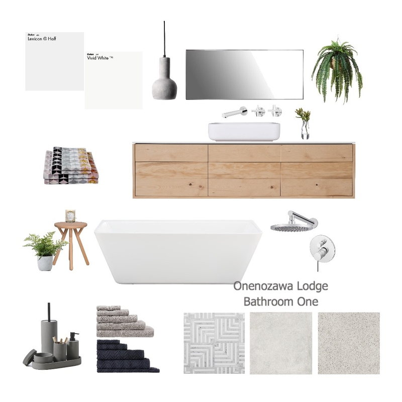 Onenozawa Lodge Bathroom One Mood Board by aliceandloan on Style Sourcebook