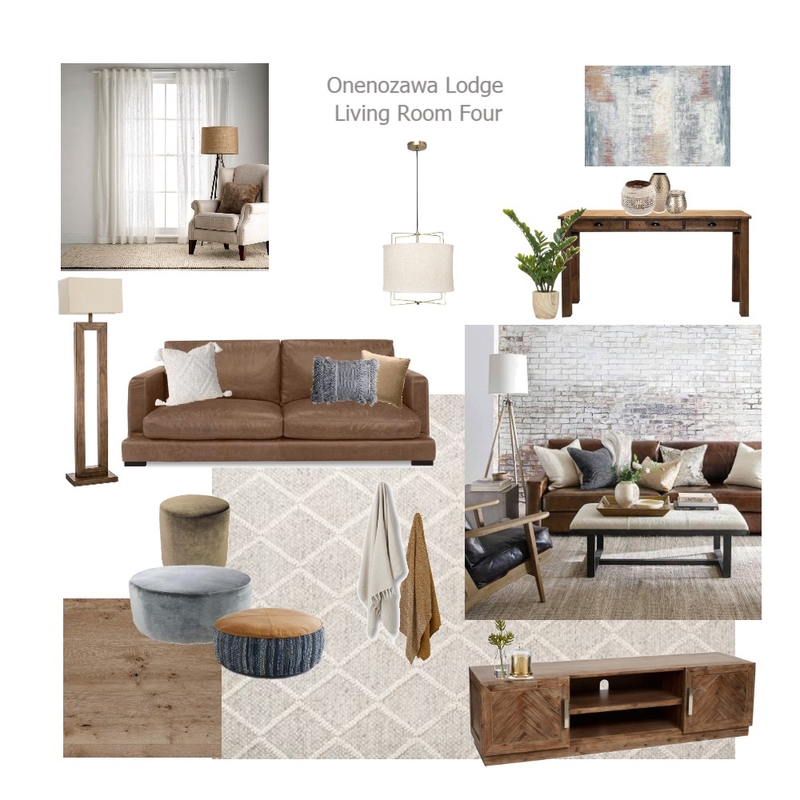 Onenozawa Lodge Living Room Four Interior Design Mood Board by aliceandloan