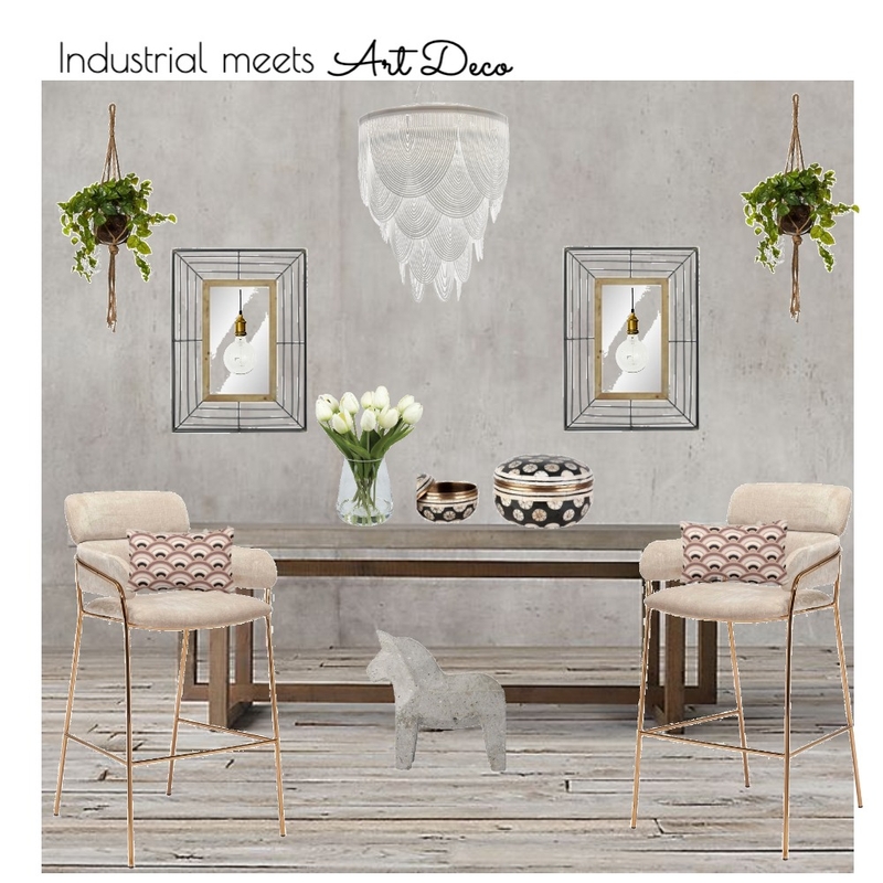 Industrial Meets Art Deco Mood Board by breerothman081915 on Style Sourcebook
