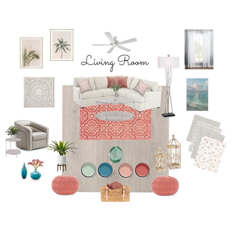 Module 9 Living Room Interior Design Mood Board by MaryKay