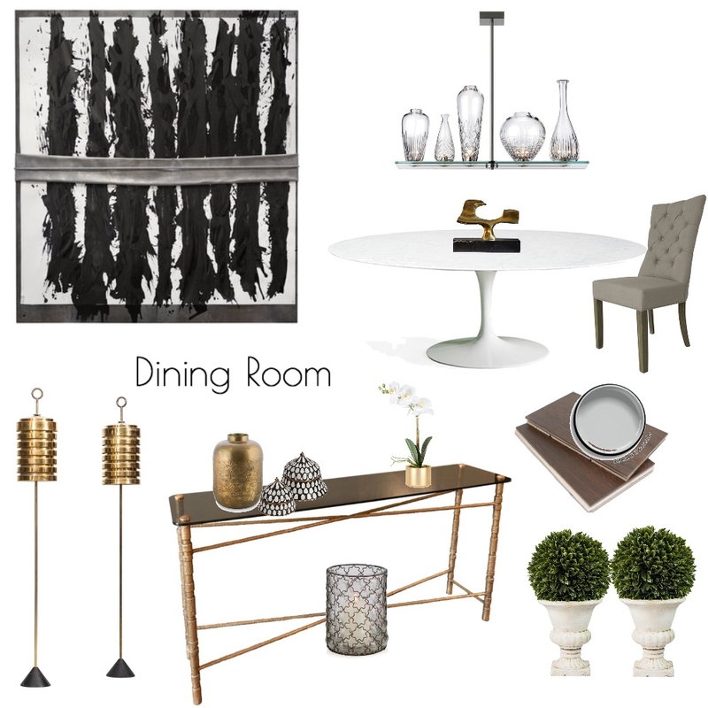 Dining Room Interior Design Mood Board by MCINTERIORS