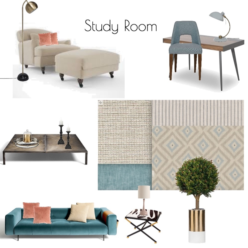 Study Interior Design Mood Board by MCINTERIORS