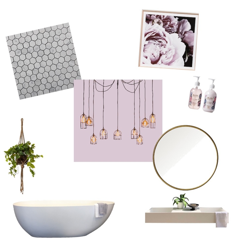 ruby_bathroom Interior Design Mood Board by stylebeginnings
