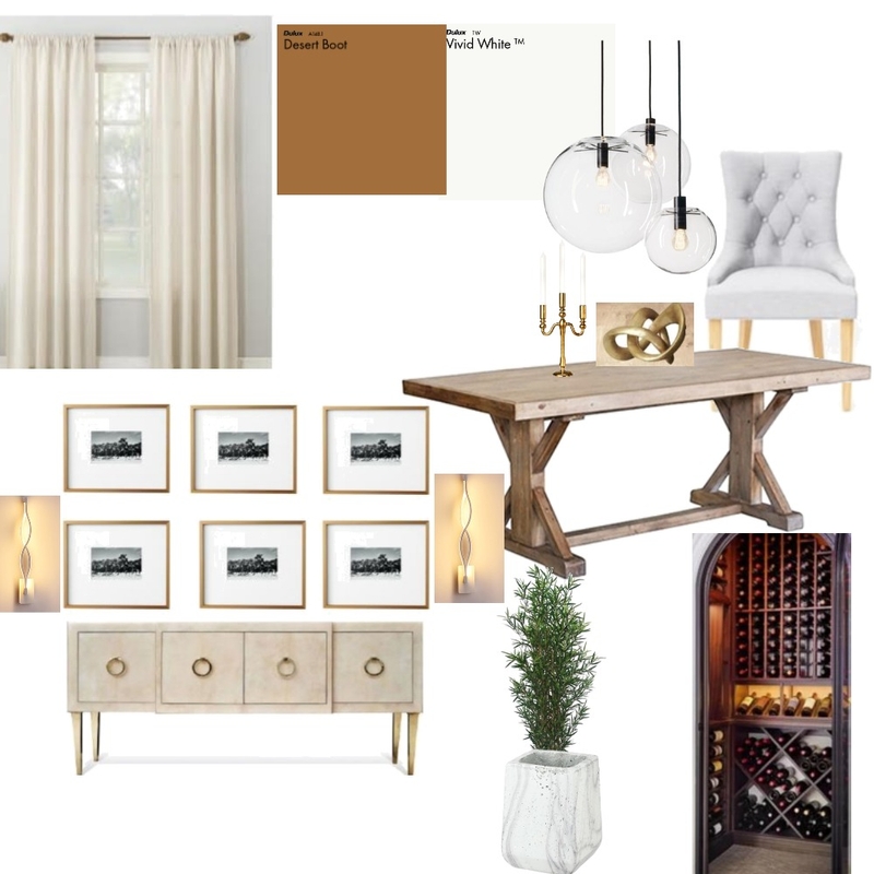 Karabo Dining Area Interior Design Mood Board by Alinane1