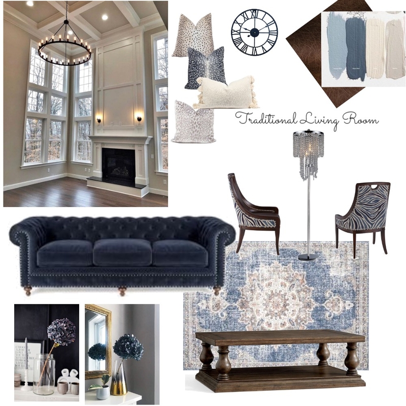 Traditional Inspired Living Room Mood Board by Lisa Navarrete on Style Sourcebook
