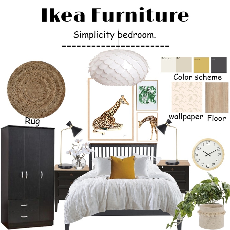 ikea bedroom Interior Design Mood Board by Rasha94
