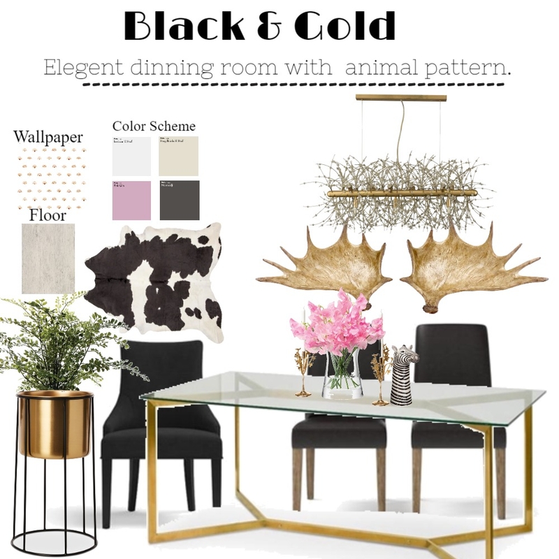 dinningroom Interior Design Mood Board by Rasha94