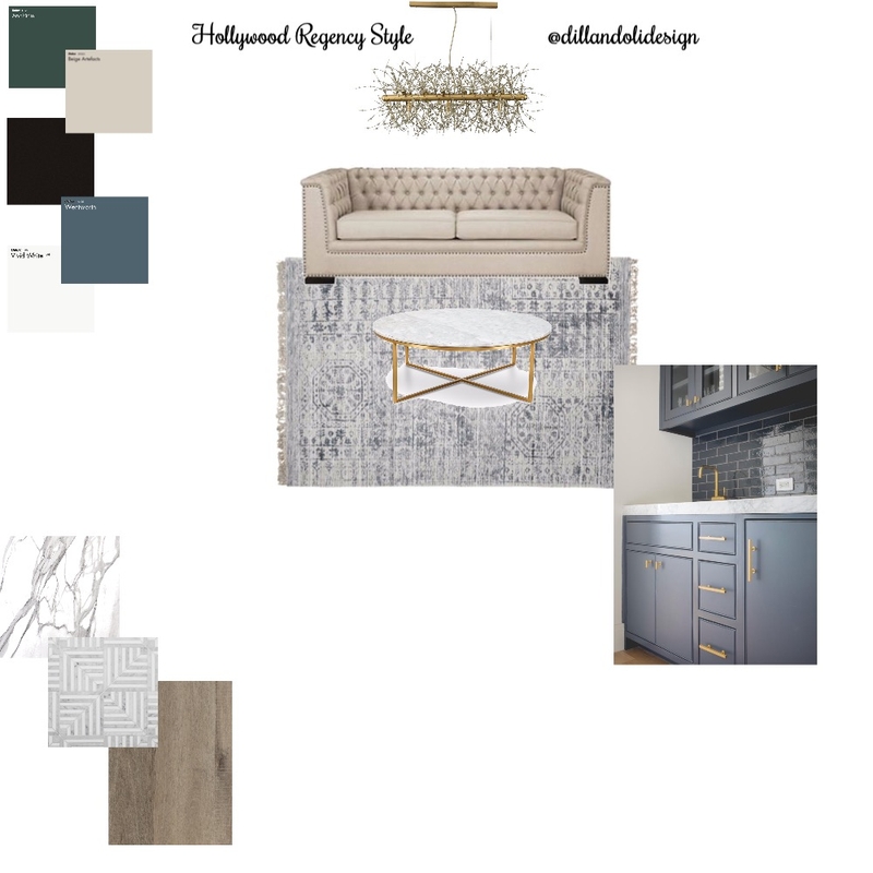 Hollywood Regency Mood Mood Board by Dillandolidesign on Style Sourcebook