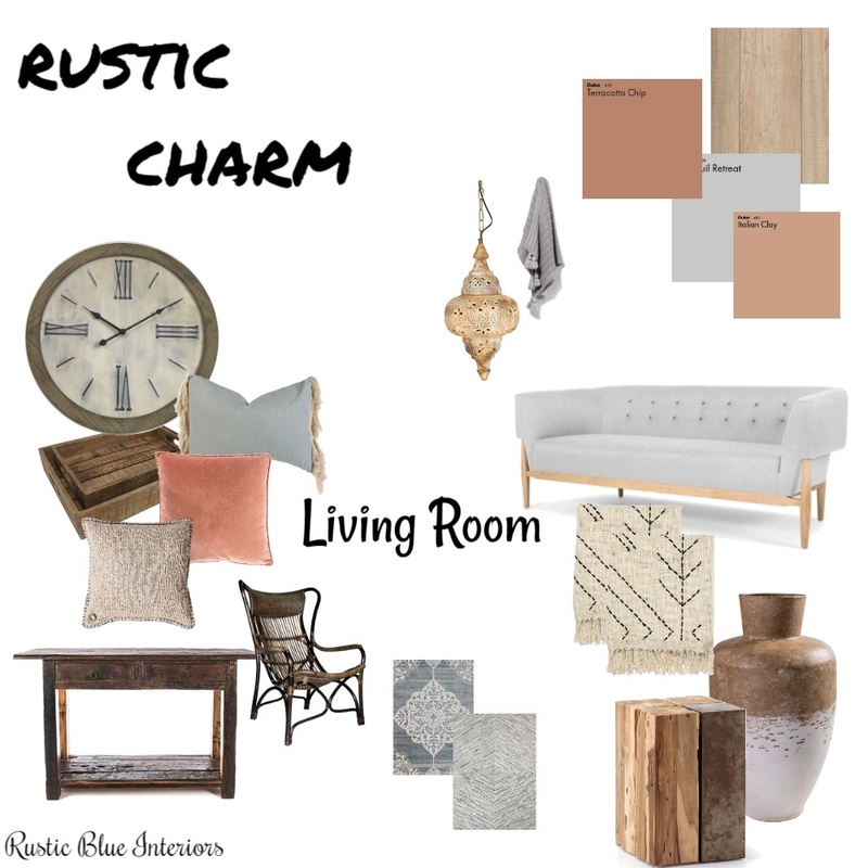 Rustic Charm Living Room Mood Board by Rustic Blue Interiors on Style Sourcebook