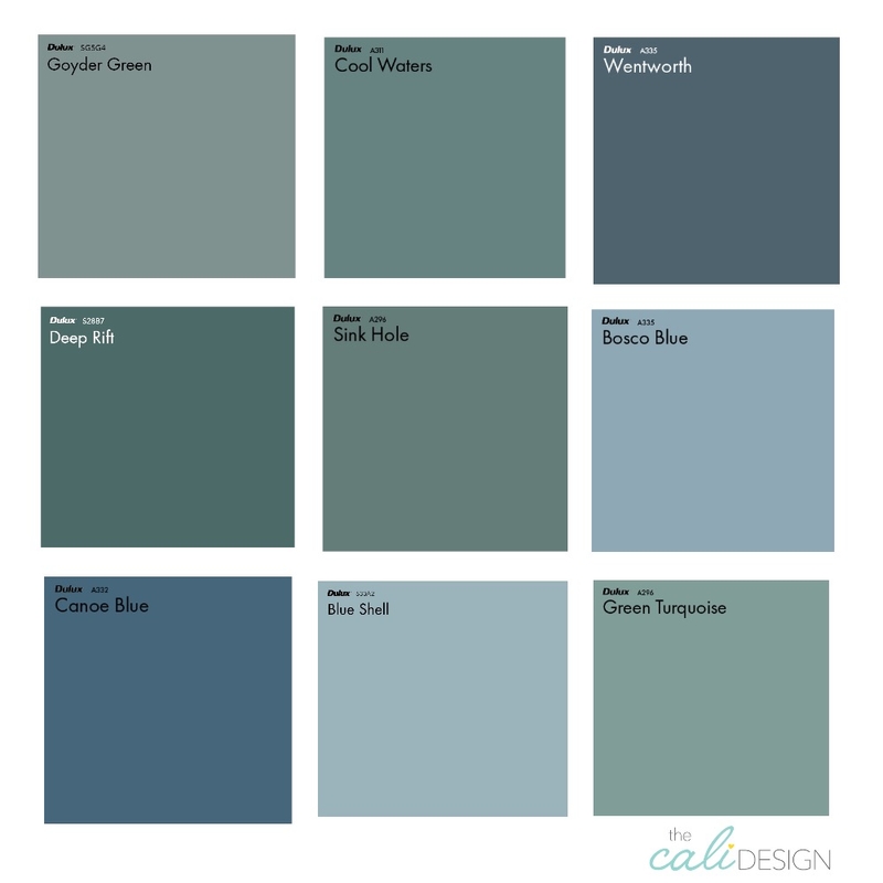 green blues Mood Board by The Cali Design  on Style Sourcebook