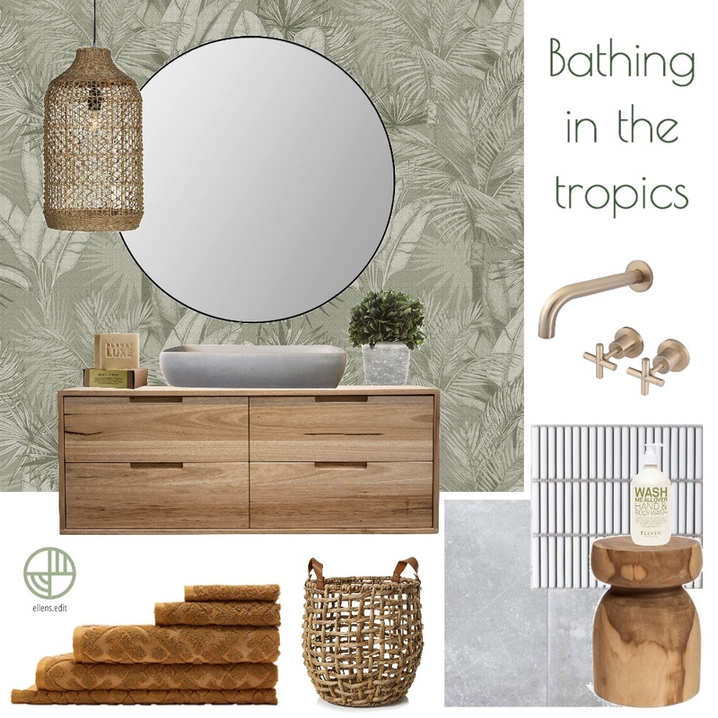 Bathing in the Tropics Mood Board by Ellens.edit on Style Sourcebook