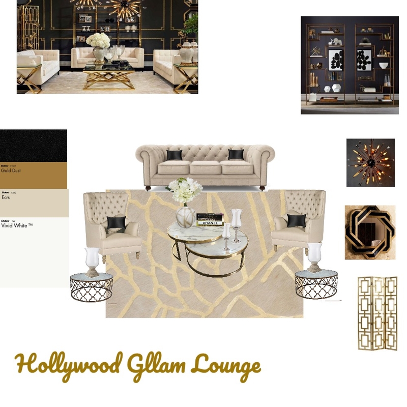 hollywood glam Lounge Mood Board by shimolisheth1 on Style Sourcebook