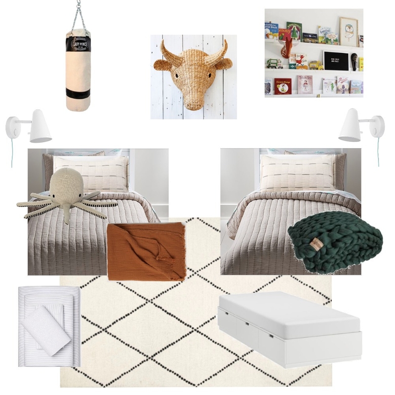 BOYS ROOM bedding final Interior Design Mood Board by Annacoryn