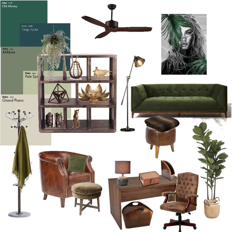 RUSTIC STUDY Mood Board by YANNII on Style Sourcebook