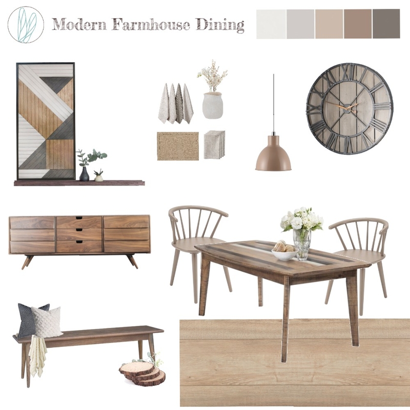 Modern Farmhouse Dining Mood Board by Designer's Instinct on Style Sourcebook