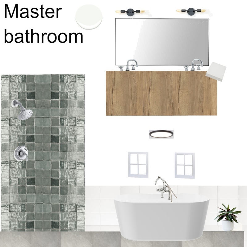 Master bathroom_green Interior Design Mood Board by knadamsfranklin