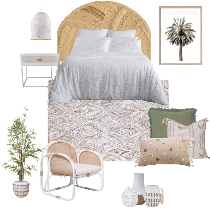 Boho coastal Interior Design Mood Board by Simplestyling