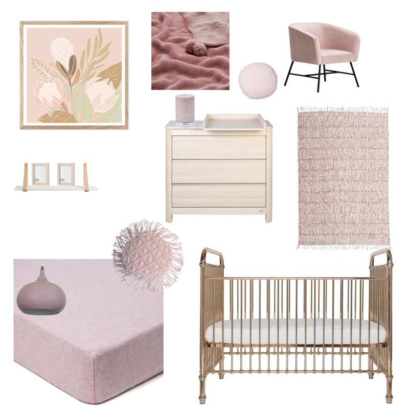 Pink Nursery Mood Board by Designed by Kat on Style Sourcebook