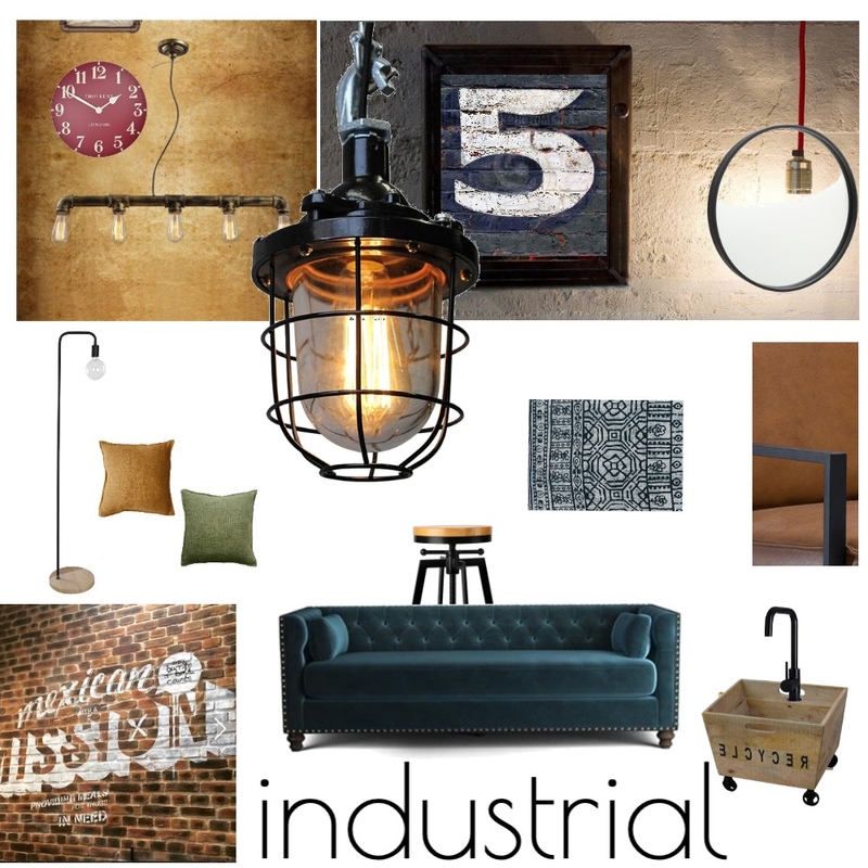 living industrial 2 Interior Design Mood Board by sunnygrewal