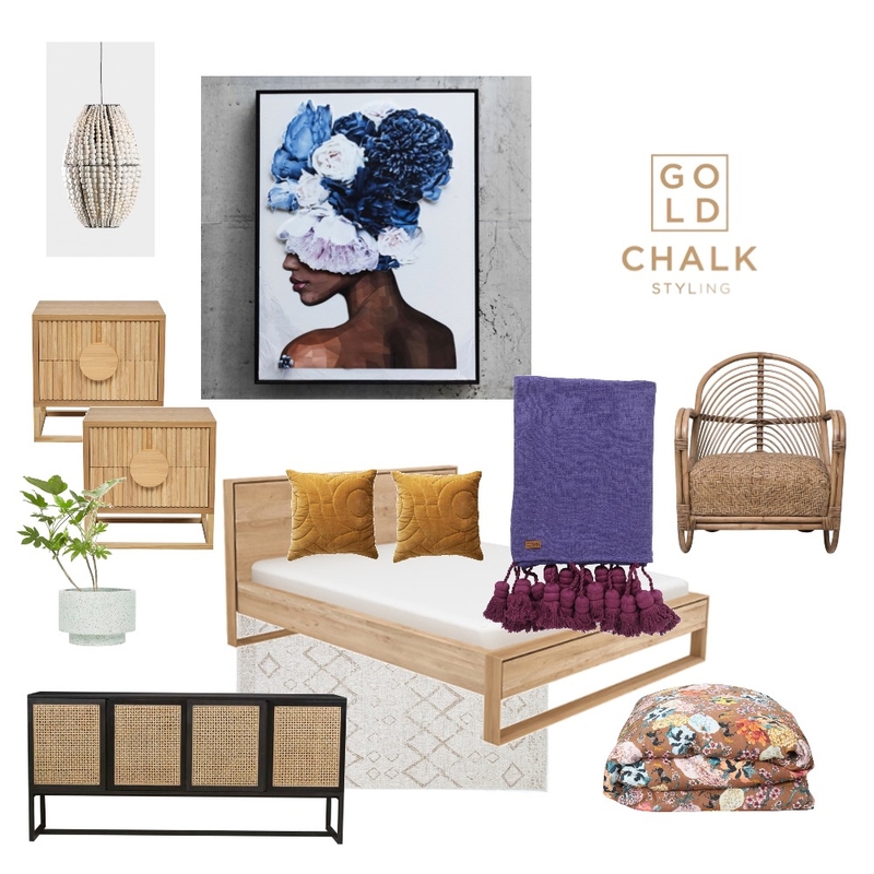 Tammy bedroom Interior Design Mood Board by Kylie Tyrrell