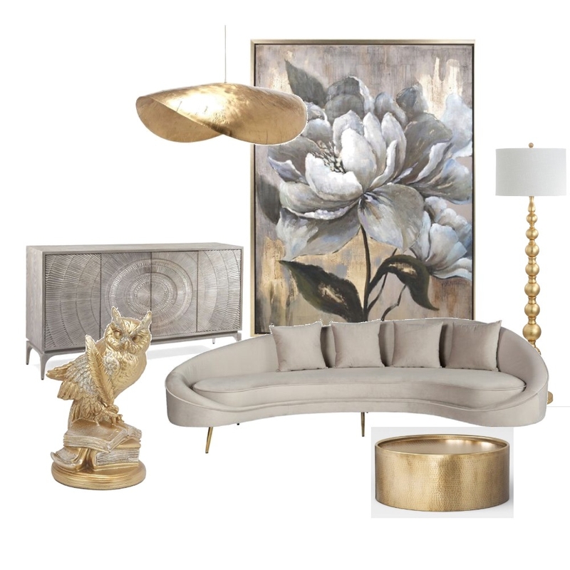 Golden flower living room Mood Board by Simona Jack on Style Sourcebook