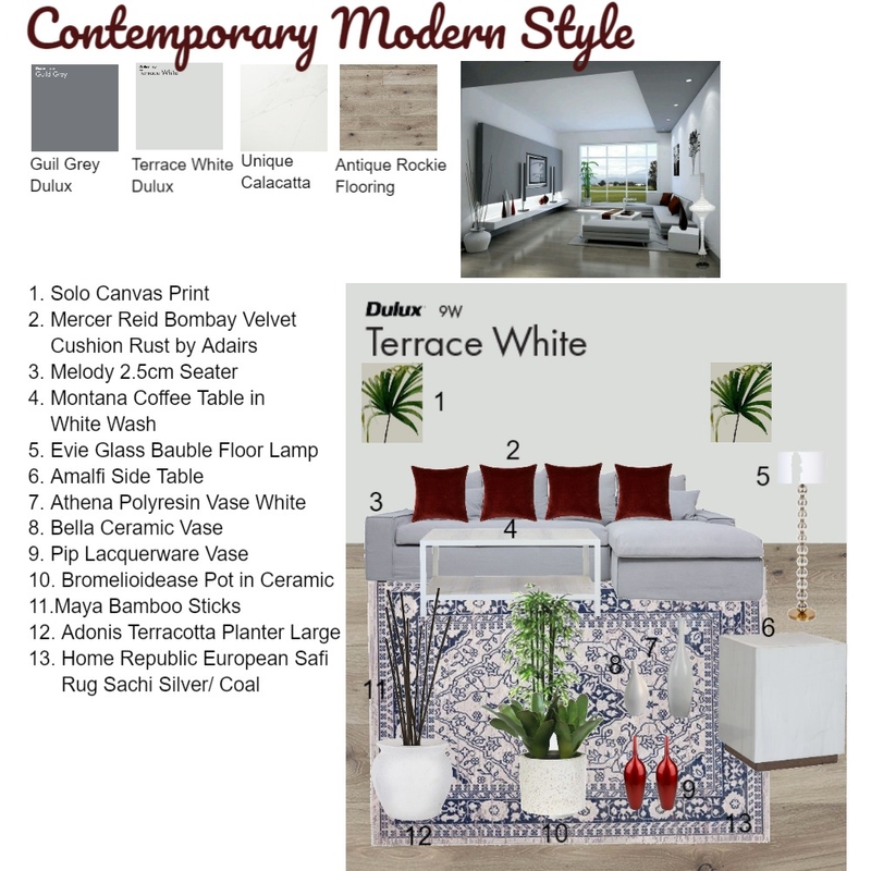 Modern Style Living Mood Board by Richard_IDI on Style Sourcebook
